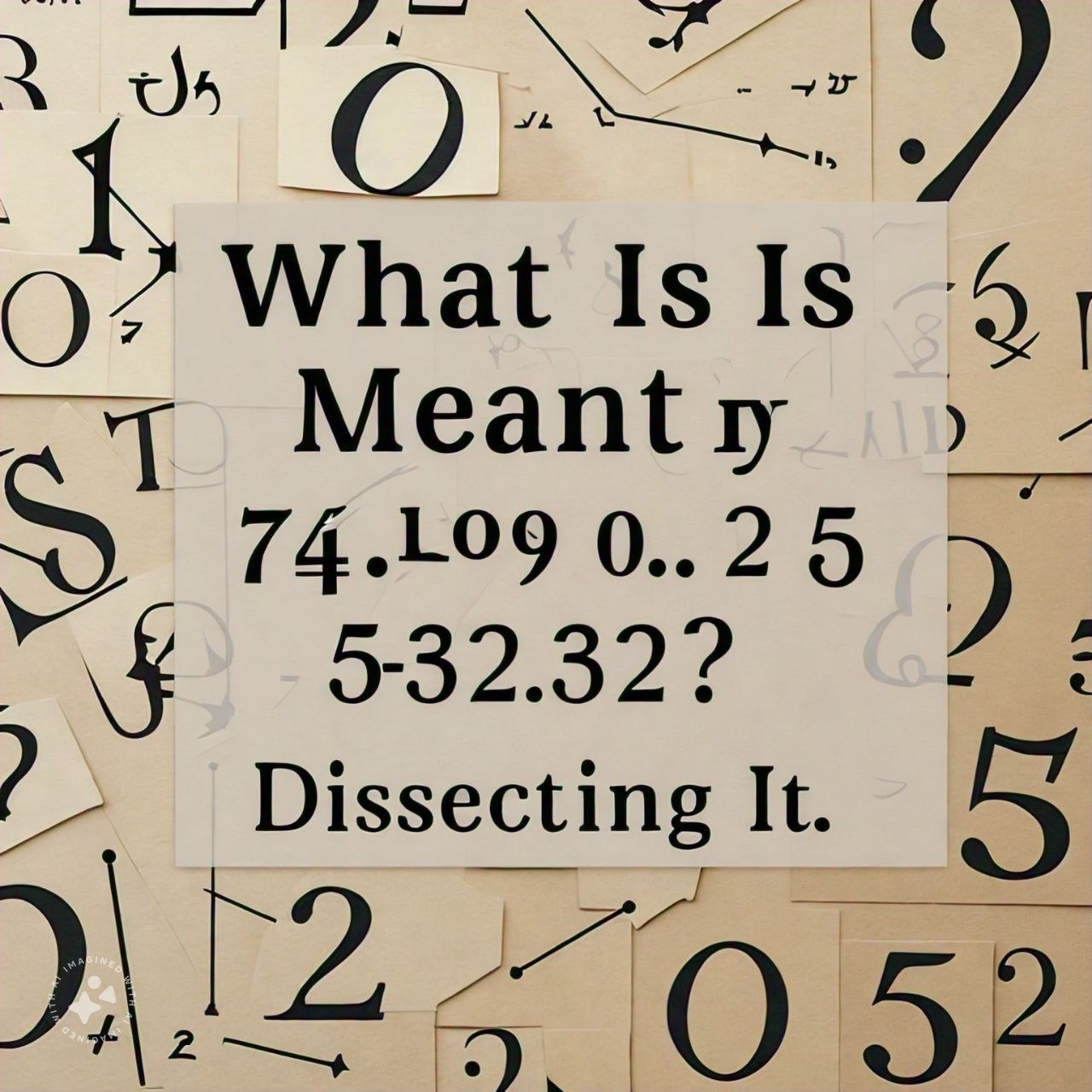 What Is Meant by 74.09 0.23 5-32.32? Dissecting It